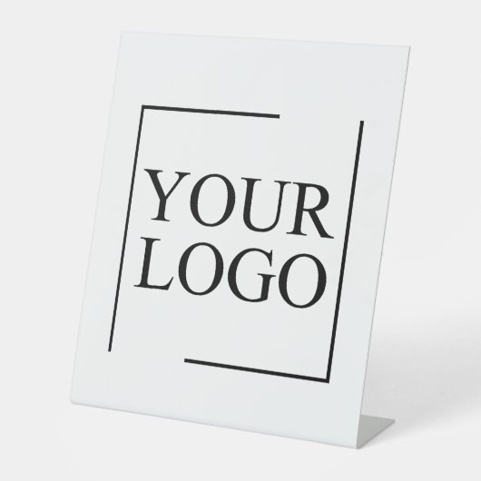 のパーソナライズされた結婚カスタムアイディアの追加ロゴ 台座サイン (正面)