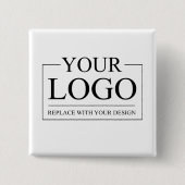 のパーソナライズされた結婚カスタムアイディアの追加ロゴ 缶バッジ (正面)