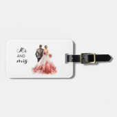 のパーソナライズされた結婚カップル荷物タグ ラゲッジタグ (正面横)