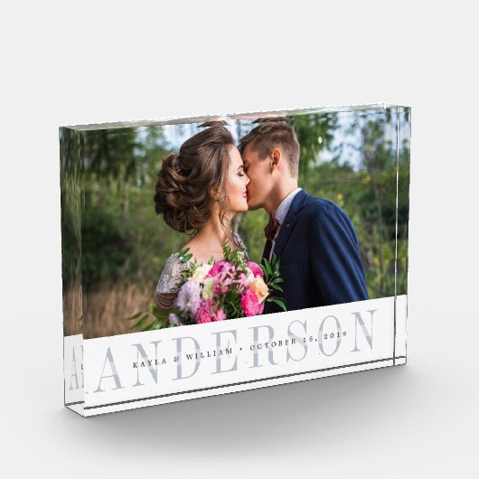 のパーソナライズされた結婚フォトブロック フォトブロック (左)