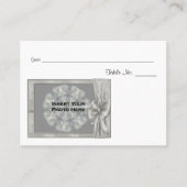 のパーソナライズされた結婚写真テーブル プレイスカード (正面)