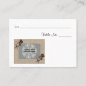 のパーソナライズされた結婚写真テーブル プレイスカード (正面)