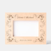 のパーソナライズされた結婚写真フレーム レーザー彫刻フレーム (正面)