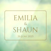 のパーソナライズされた結婚窓の貼り付け ウィンドウサイン (シート3)