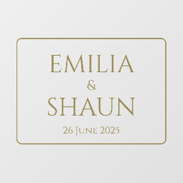 のパーソナライズされた結婚窓の貼り付け ウィンドウサイン