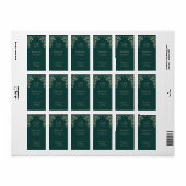 のパーソナライズされた結婚緑の金ゴールドハンドサニタイザー ラベル (フルシート)