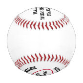 のパーソナライズされた結婚groomsmenリングや輪の好意 野球ボール (裏面)