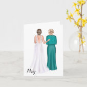 のパーソナライズされた義理の母のカード結婚 カード (黄色い花)