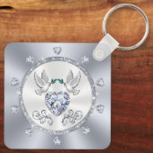 のパーソナライズされた記念結婚パーティーは好意を持っていた キーホルダー (裏面)