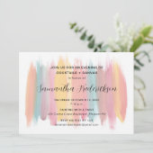 のパーティー絵を描のブライダルシャワー招待 招待状 (スタンド正面)