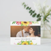 のヒマワリ結婚のサンキューカード サンキューカード (スタンド正面)