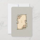 のビクトリアン結婚詳細・エンクロージャ・カード 招待状 (裏面)