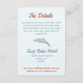 のビーチ詳細結婚 エンクロージャーカード (正面)