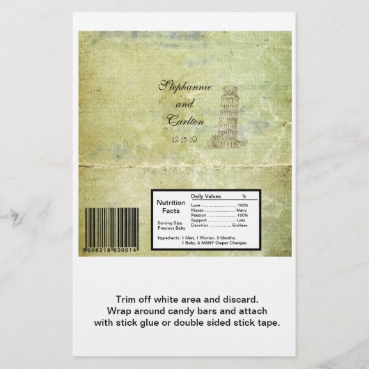 のピサ結婚・ハーシーの大バー・ラッパー チラシ (正面)