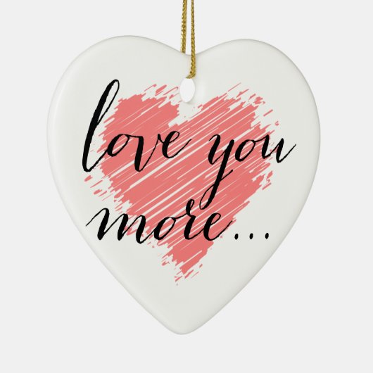 … |のピンクのハートもっと愛して下さい セラミックオーナメント (右)