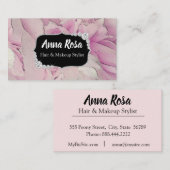 *~*のピンクのラベンダーのきらきら光るなダイヤモンドの抽象芸術 名刺 (正面/裏面)