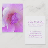 *~*のピンクのFuchiaのラベンダーのバイオレットのばら色の花のサロン 名刺 (正面/裏面)