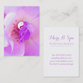 *~*のピンクのFuchiaのラベンダーのバイオレットのばら色の花柄 名刺 (正面/裏面)