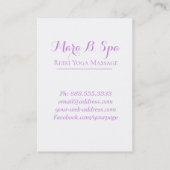 *~*のピンクのFuchiaのラベンダーのバイオレットのばら色の花柄 名刺 (裏面)