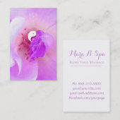 *~*のピンクのFuchiaのラベンダーのバイオレットのばら色の花柄 名刺 (正面/裏面)