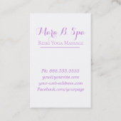 *~*のピンクのFuchiaのラベンダーのバイオレットのばら色の花柄 名刺 (裏面)