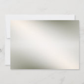 のピンク結婚のフローラフレーム水色光沢のあるブロンズ セーブザデート (裏面)