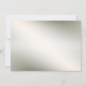 のピンク結婚のフローラフレーム水色光沢のあるブロンズ 招待状 (裏面)