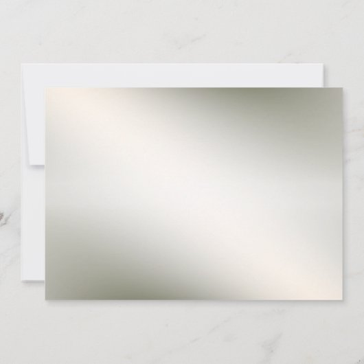 のピンク結婚のフローラフレーム水色光沢のあるブロンズ 招待状 (裏面)