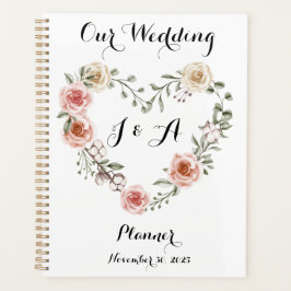 のピンク結婚アイボリーバラ開催者プランナー プランナー手帳