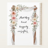 のピンク結婚アイボリーバラ開催者プランナー プランナー手帳 (裏面)