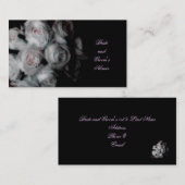 のピンク結婚ローズの住所カード 名刺 (正面/裏面)