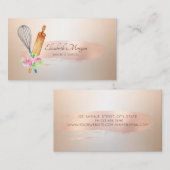 のピン転がウィスクバラ金ゴールドブラシストローク 名刺 (正面/裏面)