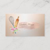 のピン転がウィスクバラ金ゴールドブラシストローク 名刺 (正面)