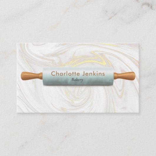 のピン転がベーカリーペストリーシェフマーブルスワーズ 名刺 (正面)