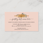 のピン転がベーカリーCookieの赤面ピンク 名刺 (裏面)