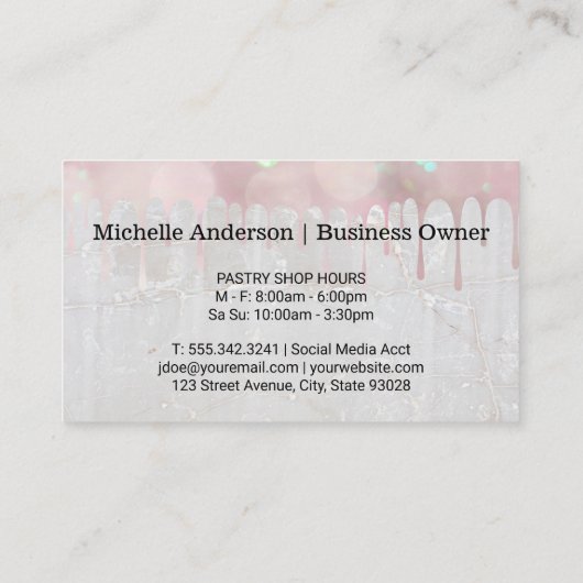 のピン転がマフィンのロゴ 名刺 (裏面)