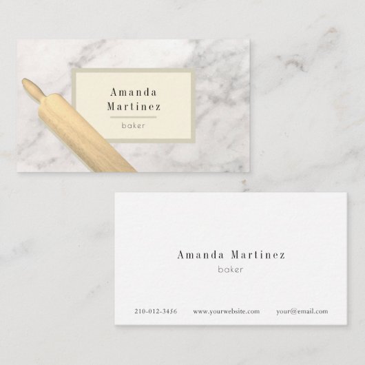 のピン転が大理石ボードベイカーの名刺 名刺 (正面/裏面)