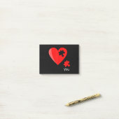 のピース恋しく思ハートパズルValetines Day Shirt Gif ポストイット (デスク上)