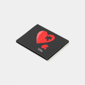 のピース恋しく思ハートパズルValetines Day Shirt Gif ポストイット (アングル)