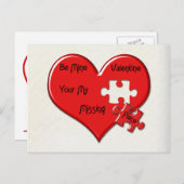 のピース恋しく思バレンタインハートはがき シーズンポストカード (正面/裏面)