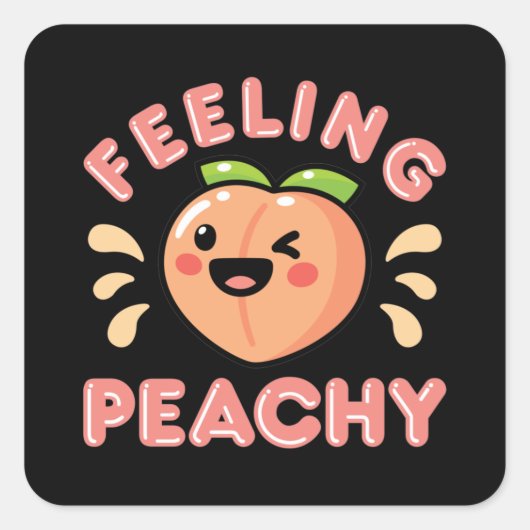 のピーチ感じピーチピーチサマーフルーツ スクエアシール (正面)