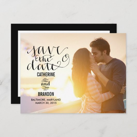 のファンキー書日付の保存 案内ポストカード (正面/裏面)