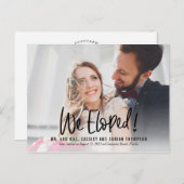 のファンキー書編集可能カラー結婚の展開 ポストカード (正面/裏面)