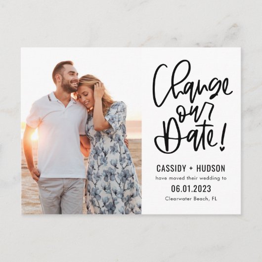 のファンキー編書集可能な色日付の変更 ポストカード (正面)