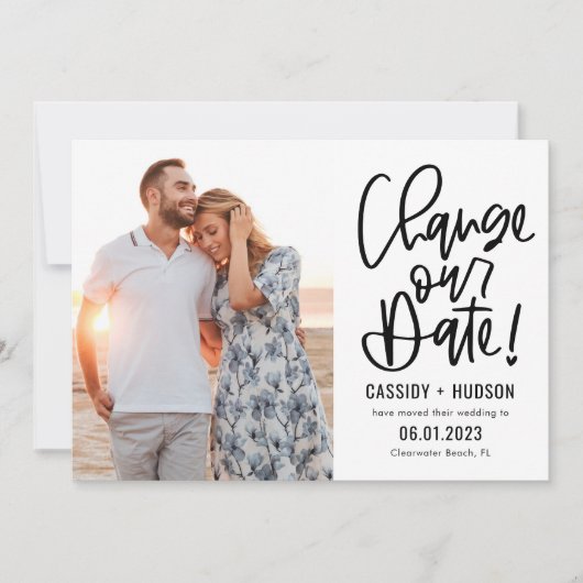 のファンキー編書集可能な色日付カードを変更する サンキューカード (正面)