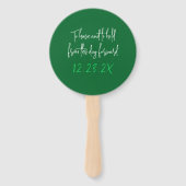 のファ結婚ンが緑のことわざを持つ ハンドファン (裏面)