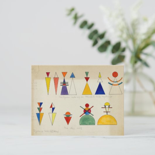 のフィギュア絵画バイワッシリー・カンディンスキー シーズンポストカード (スタンド正面)