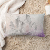 *~*のフェイクで柔らかい紫色のラベンダーのアメジストの水晶 ランバークッション (ブランケット)