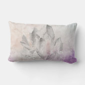 *~*のフェイクで柔らかい紫色のラベンダーのアメジストの水晶 ランバークッション (裏面)