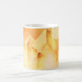 *~*のフェイクな淡黄色のクリスタル療法エネルギーチャクラ コーヒーマグカップ (中央)